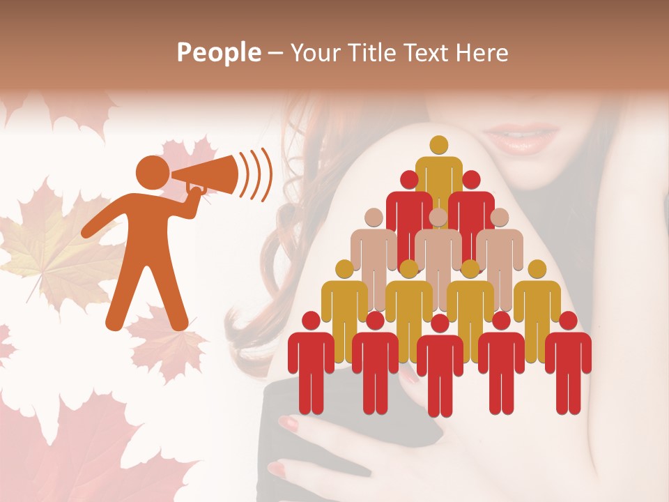 Woman With Red Hair PowerPoint Template