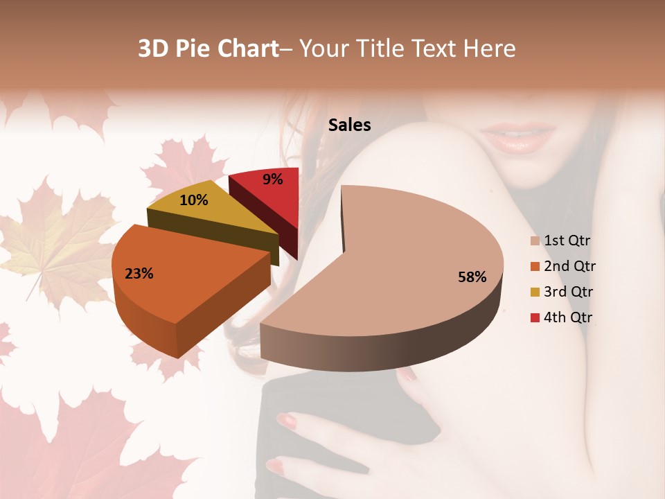 Woman With Red Hair PowerPoint Template