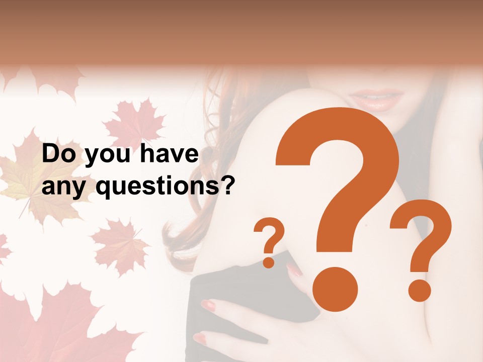 Woman With Red Hair PowerPoint Template