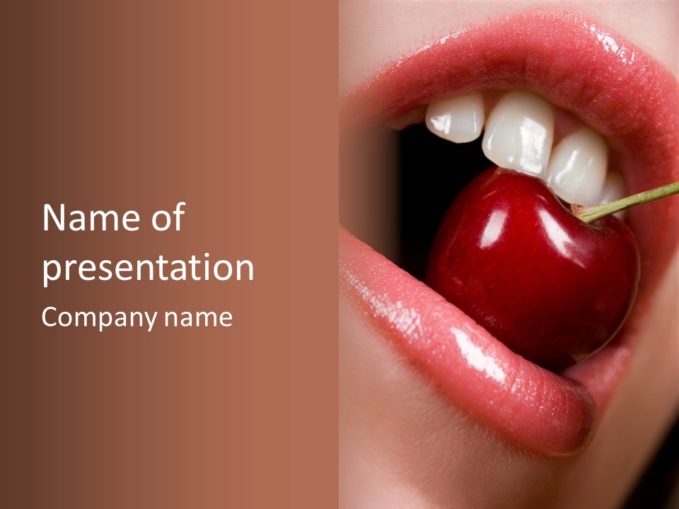 Makeup Berry Closeup PowerPoint Template