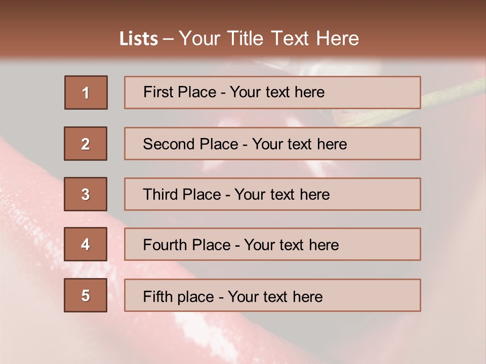 Makeup Berry Closeup PowerPoint Template
