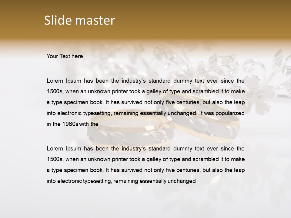 Wedding Rings Clipart PowerPoint Template