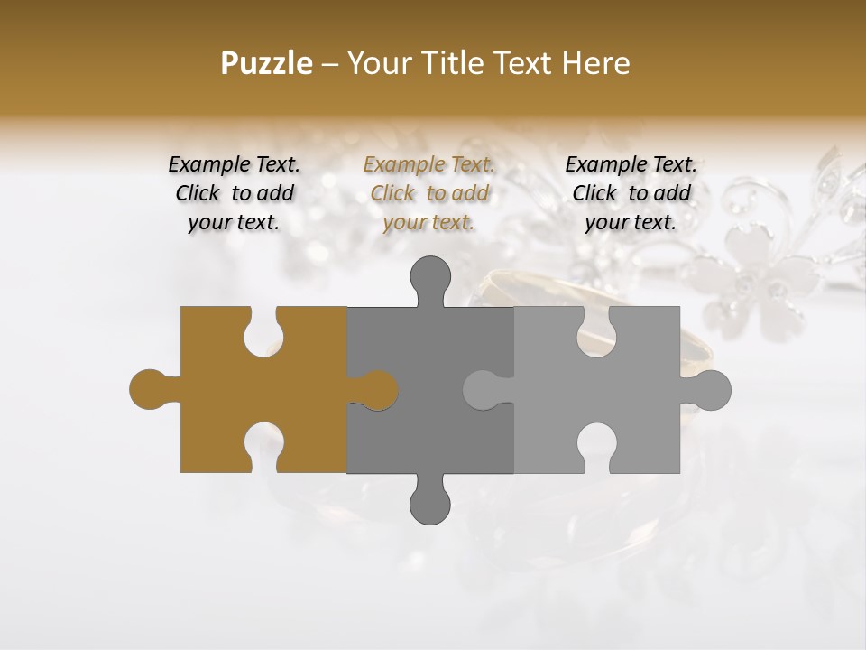 Wedding Rings Clipart PowerPoint Template