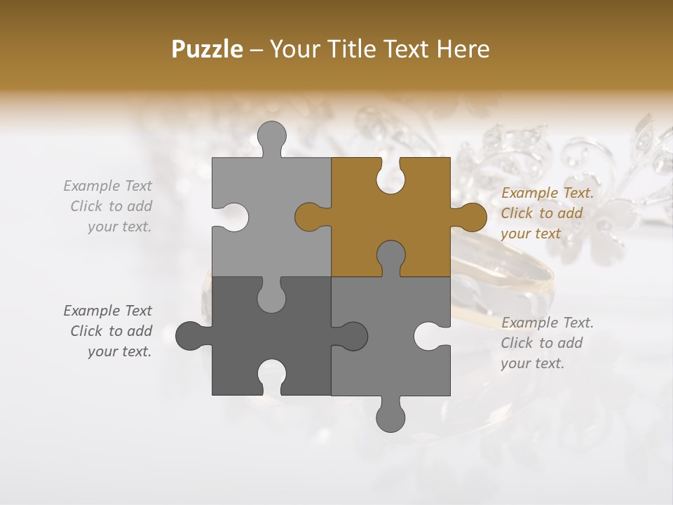 Wedding Rings Clipart PowerPoint Template