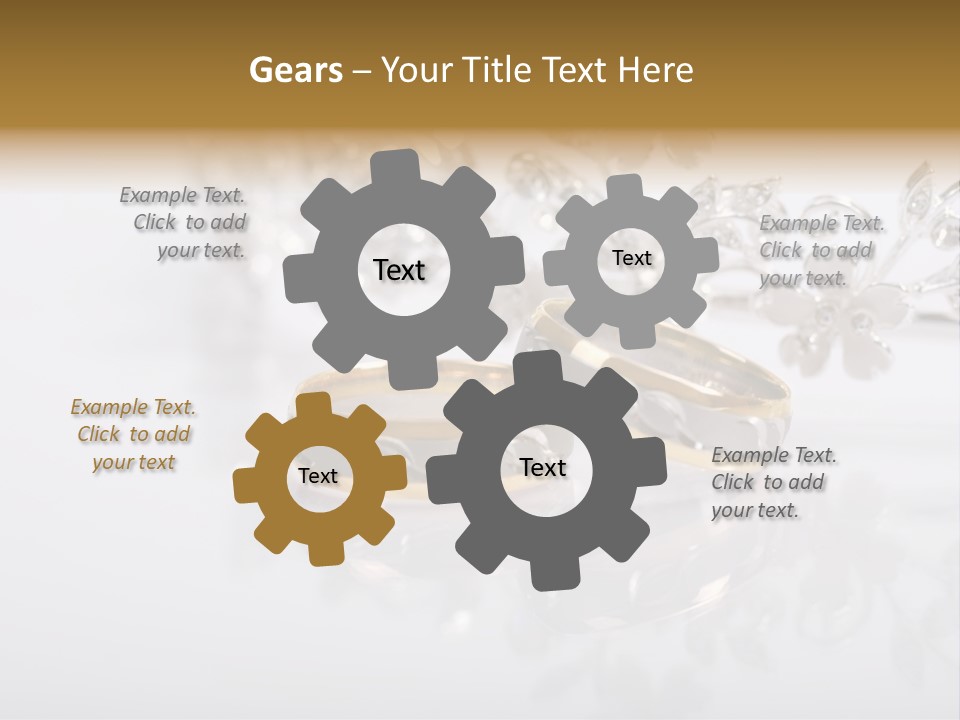 Wedding Rings Clipart PowerPoint Template