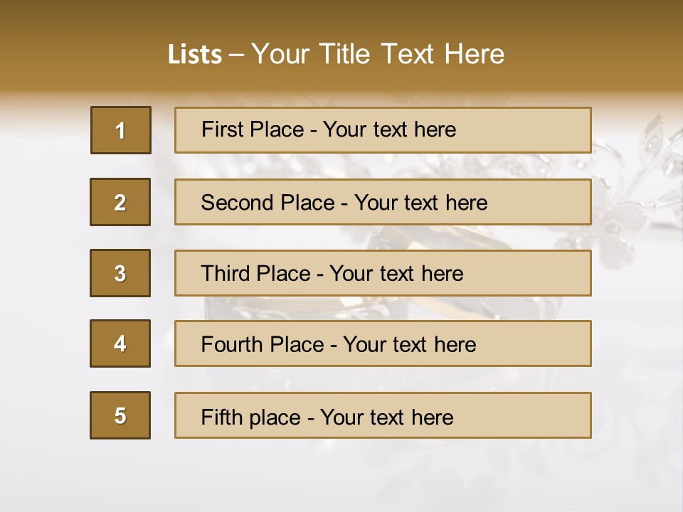 Wedding Rings Clipart PowerPoint Template