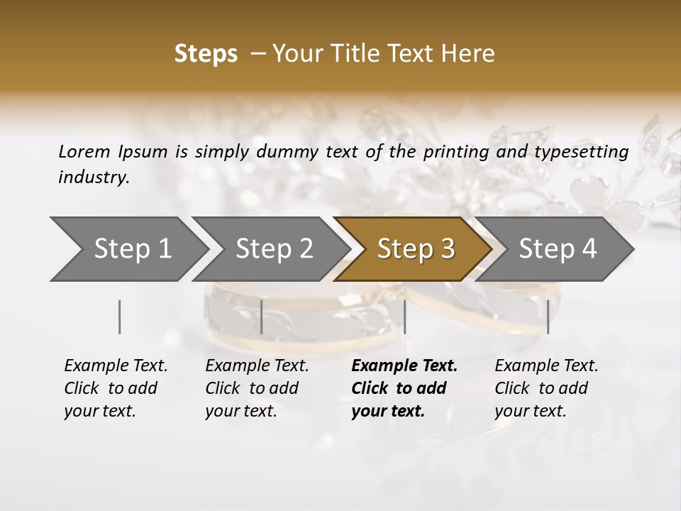 Wedding Rings Clipart PowerPoint Template