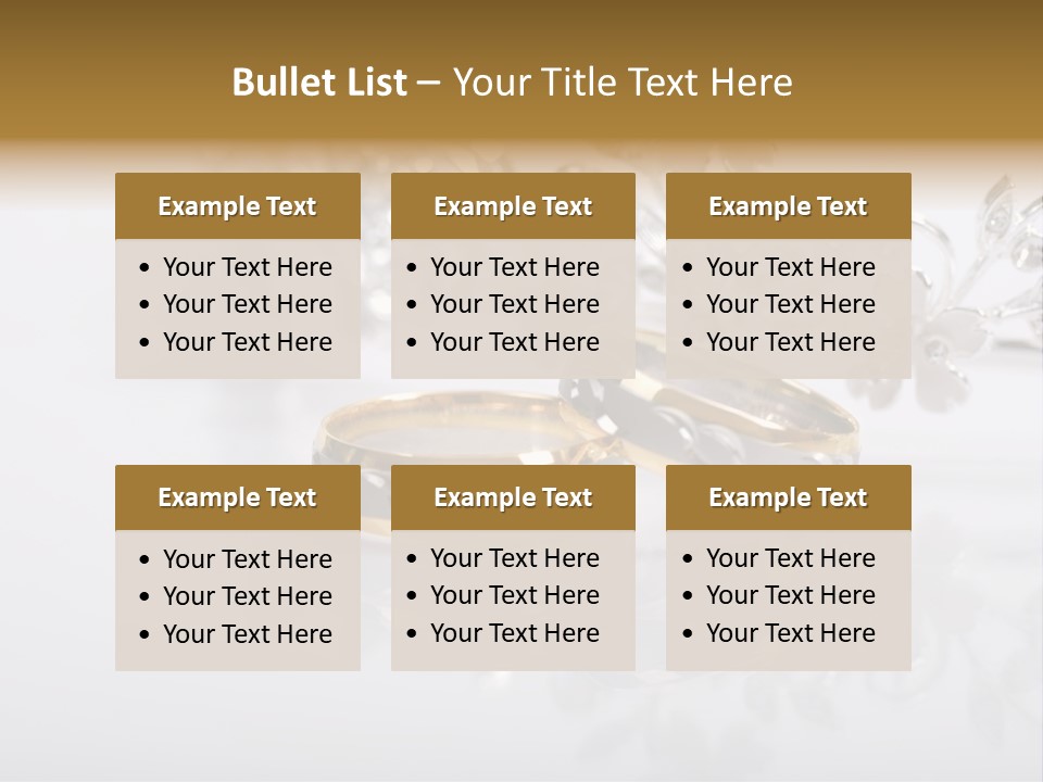 Wedding Rings Clipart PowerPoint Template