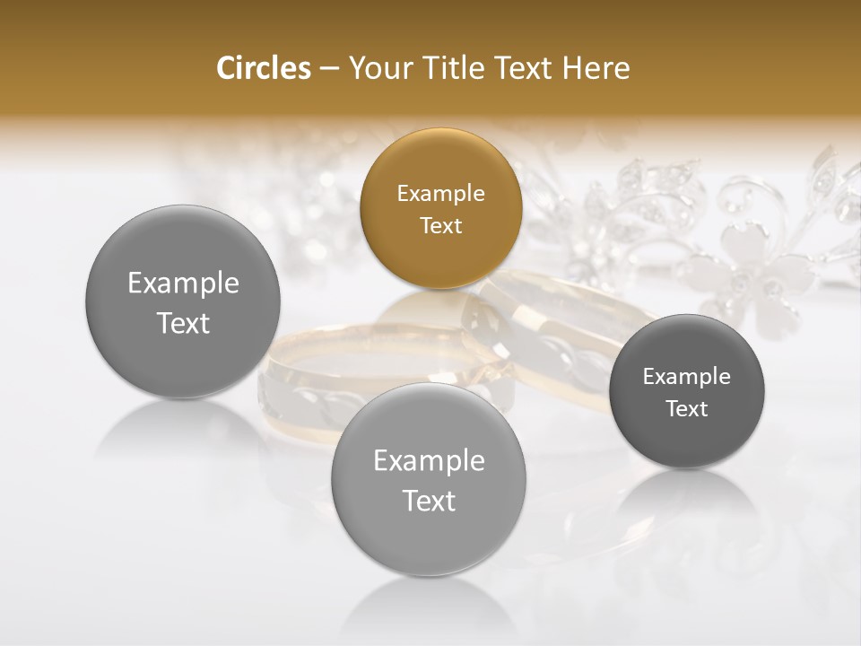 Wedding Rings Clipart PowerPoint Template