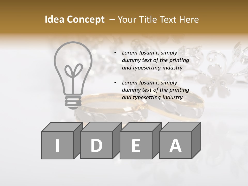 Wedding Rings Clipart PowerPoint Template