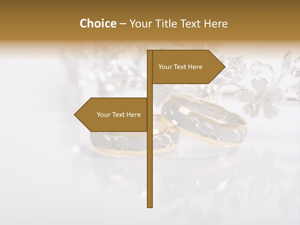 Wedding Rings Clipart PowerPoint Template