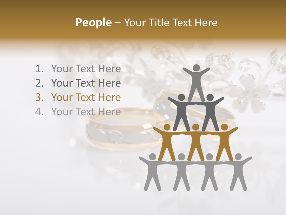 Wedding Rings Clipart PowerPoint Template