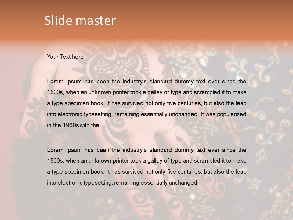 Hand Palm Henna PowerPoint Template