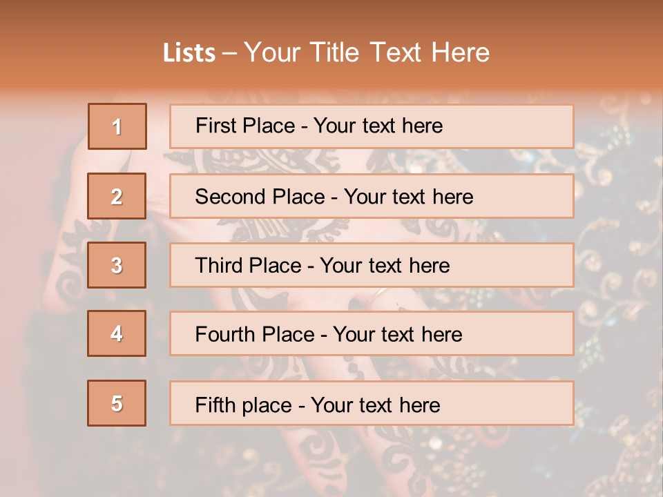 Hand Palm Henna PowerPoint Template