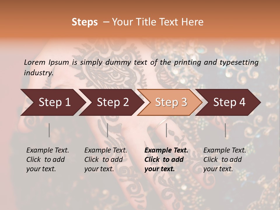 Hand Palm Henna PowerPoint Template