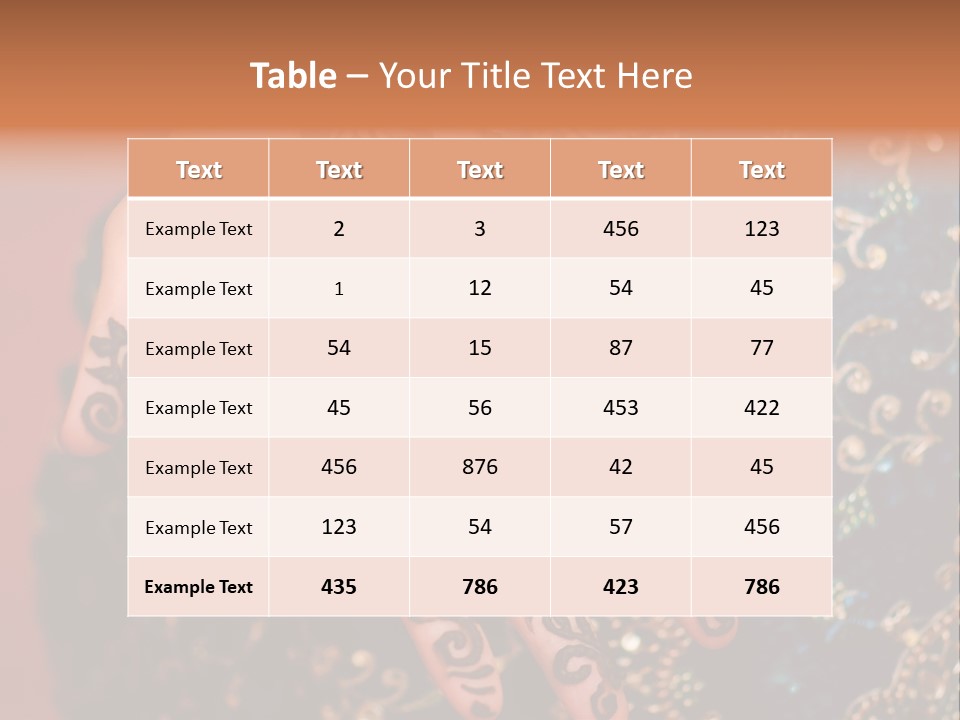 Hand Palm Henna PowerPoint Template