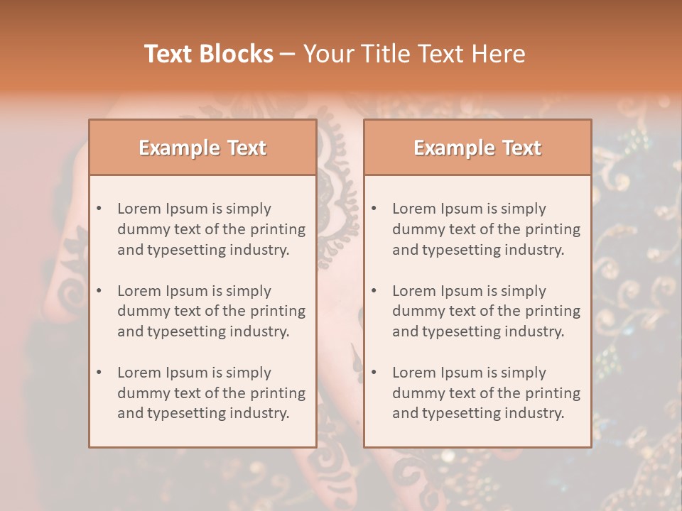 Hand Palm Henna PowerPoint Template