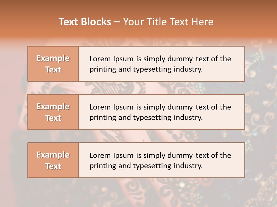 Hand Palm Henna PowerPoint Template