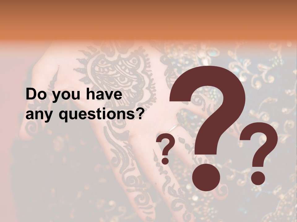 Hand Palm Henna PowerPoint Template