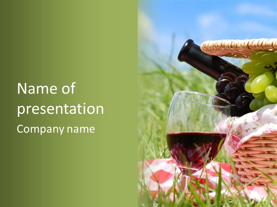 Wine Glasses Agriculture Summer PowerPoint Template