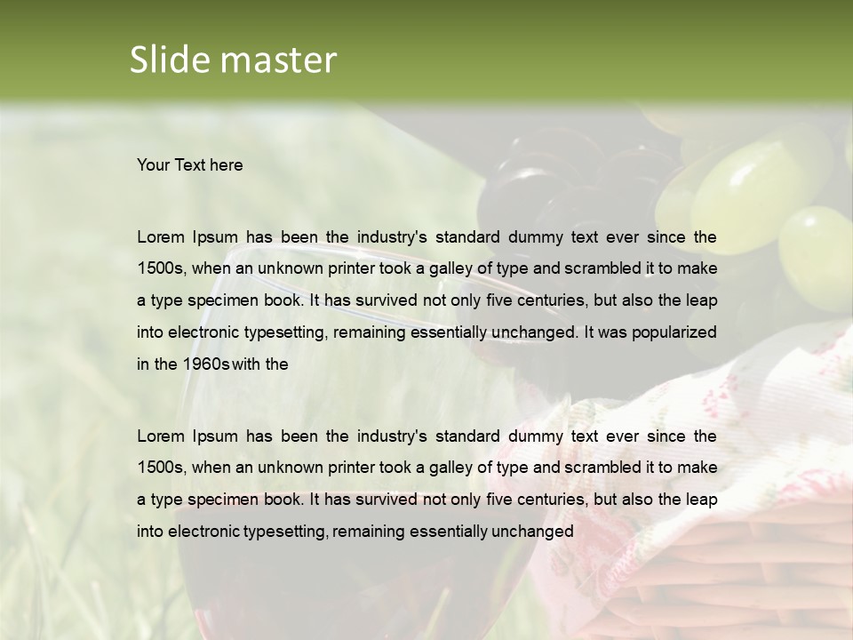 Wine Glasses Agriculture Summer PowerPoint Template