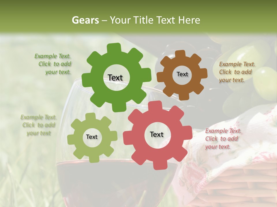 Wine Glasses Agriculture Summer PowerPoint Template