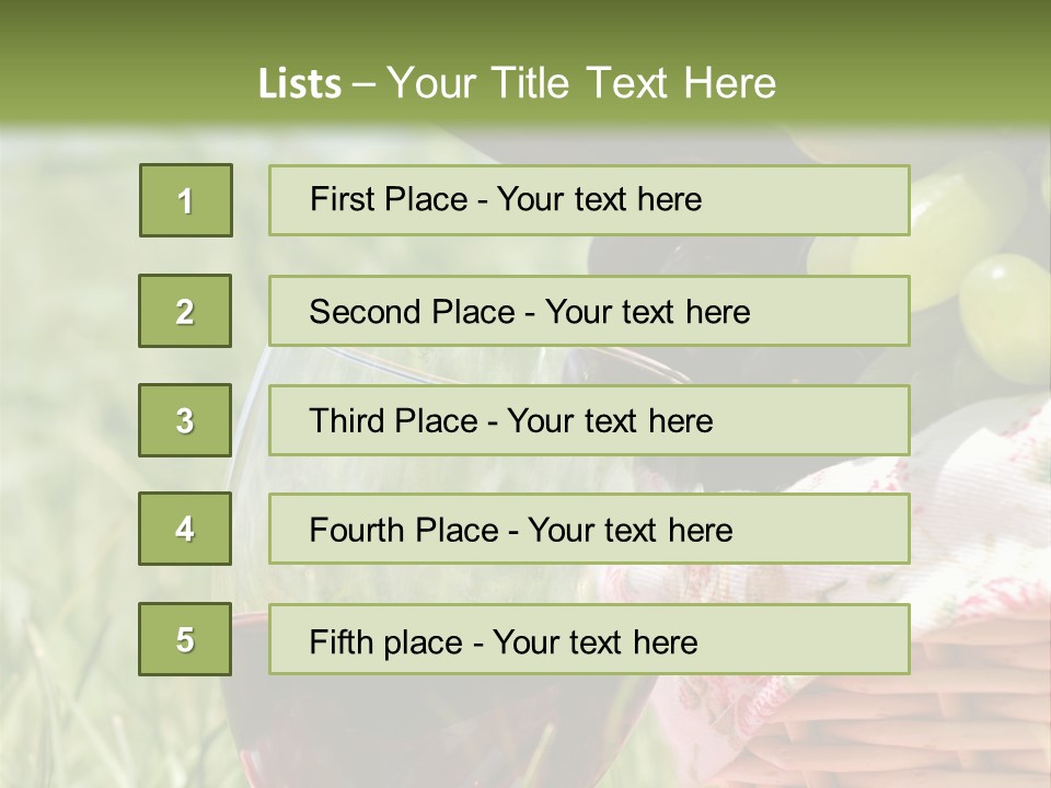Wine Glasses Agriculture Summer PowerPoint Template