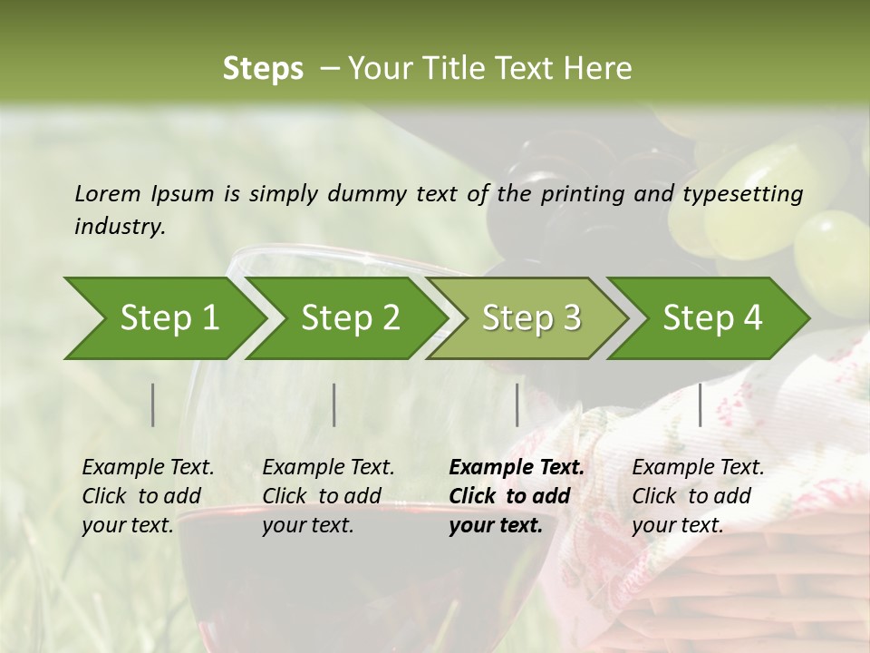 Wine Glasses Agriculture Summer PowerPoint Template