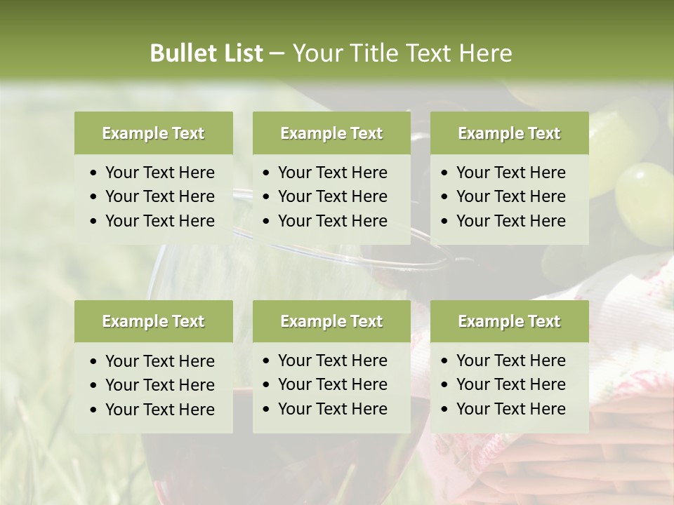 Wine Glasses Agriculture Summer PowerPoint Template