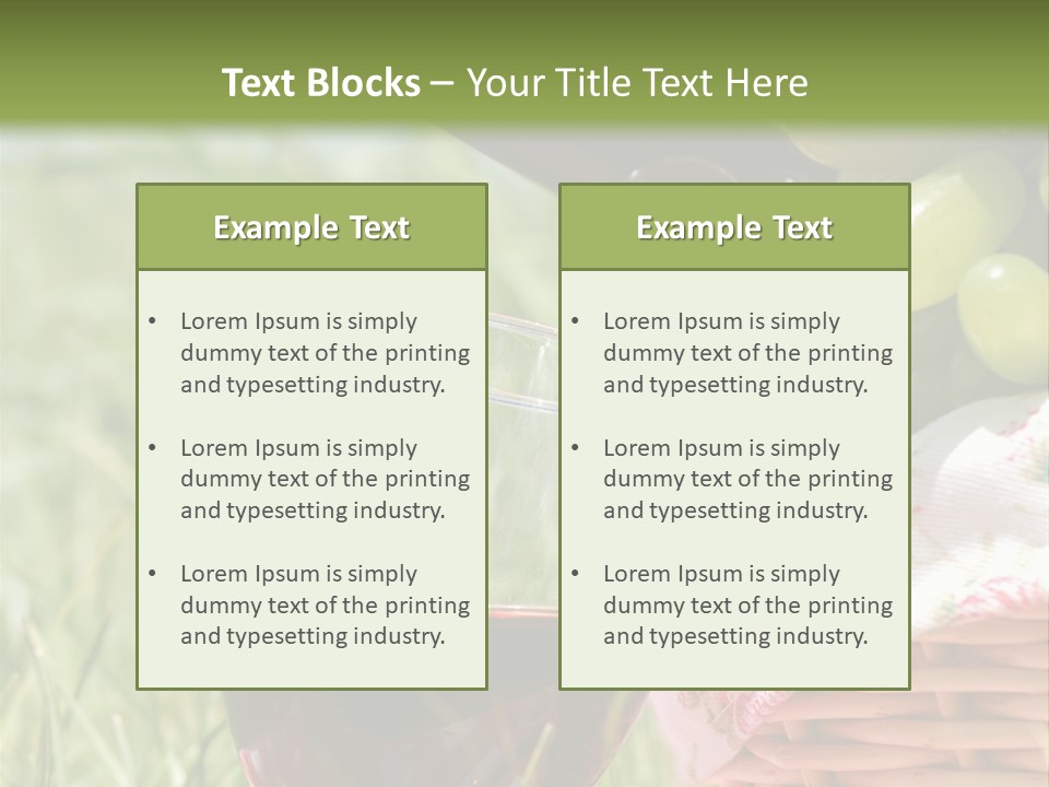 Wine Glasses Agriculture Summer PowerPoint Template