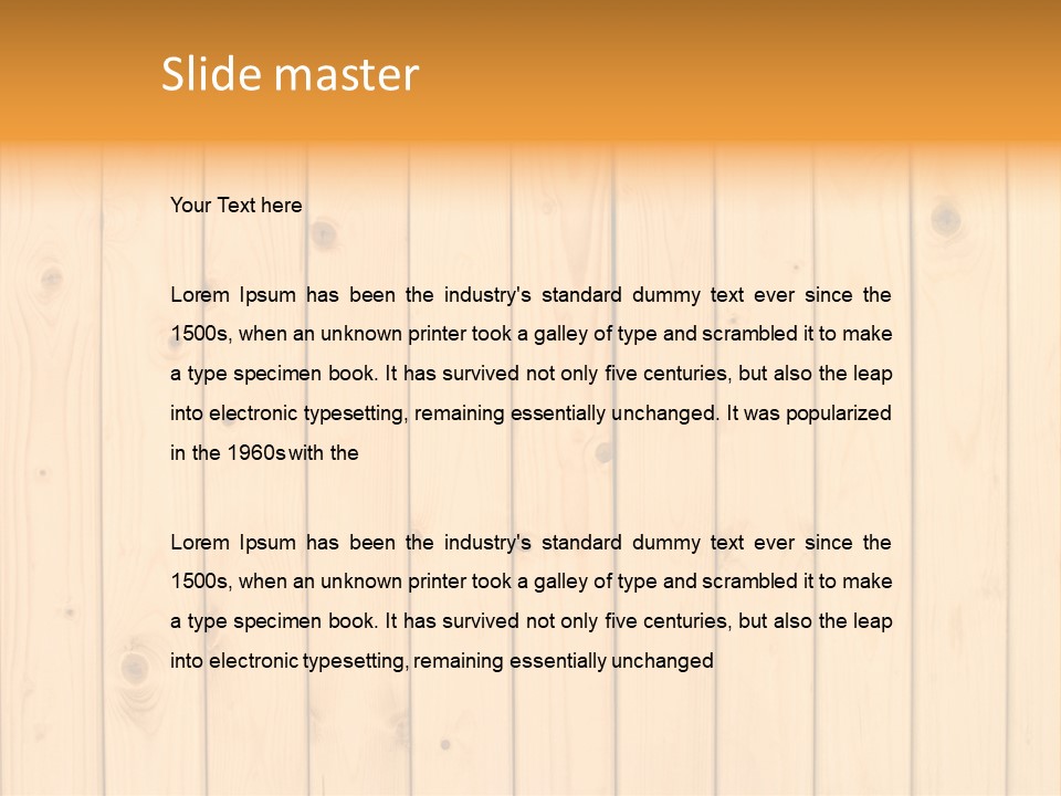 Wool Pine Wooden PowerPoint Template