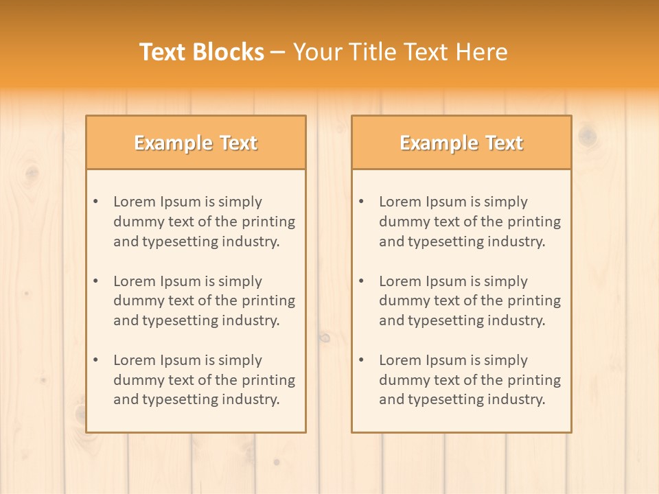 Wool Pine Wooden PowerPoint Template