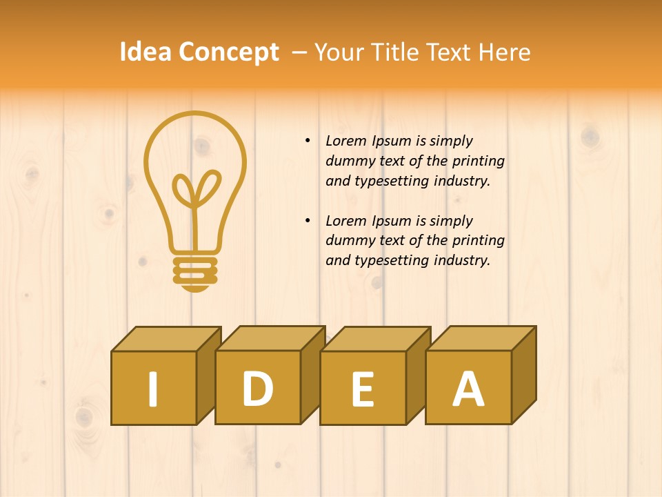 Wool Pine Wooden PowerPoint Template