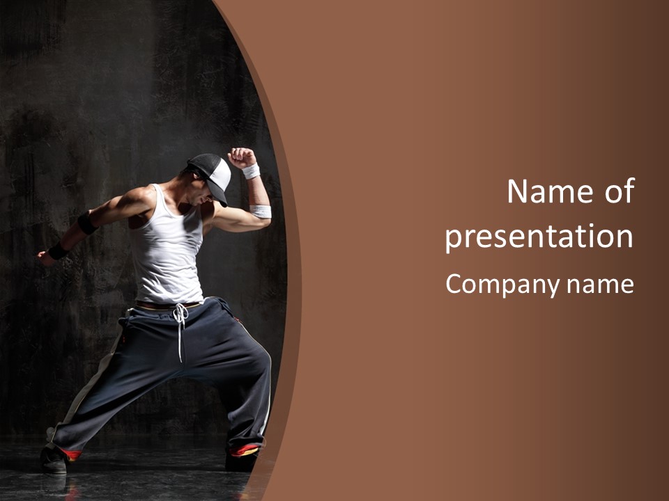 Boy Young Aerobics PowerPoint Template