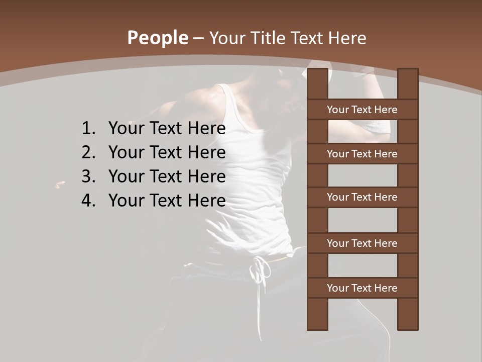 Boy Young Aerobics PowerPoint Template