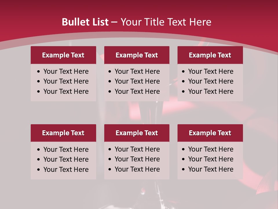 Red Wine On Black Background PowerPoint Template