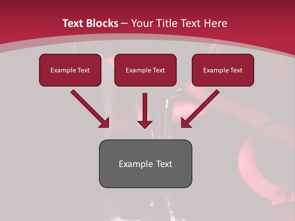 Red Wine On Black Background PowerPoint Template