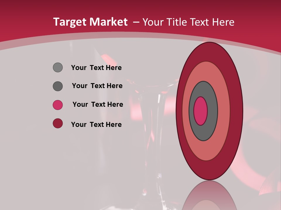 Red Wine On Black Background PowerPoint Template