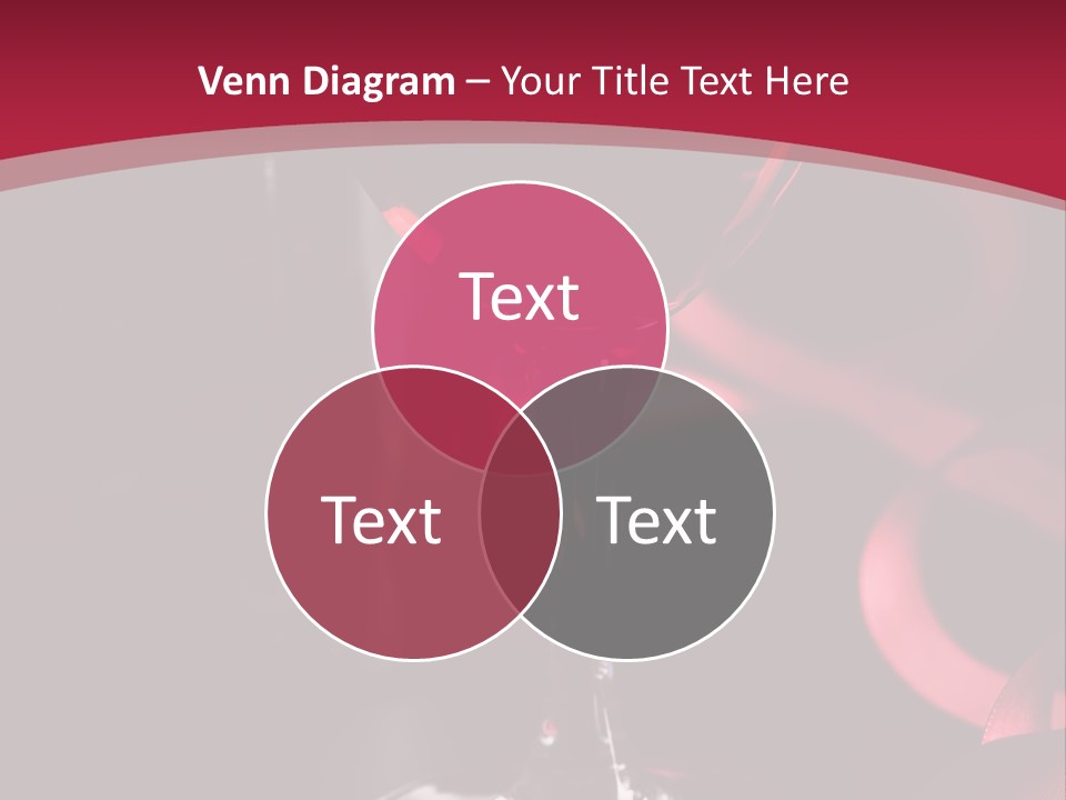 Red Wine On Black Background PowerPoint Template