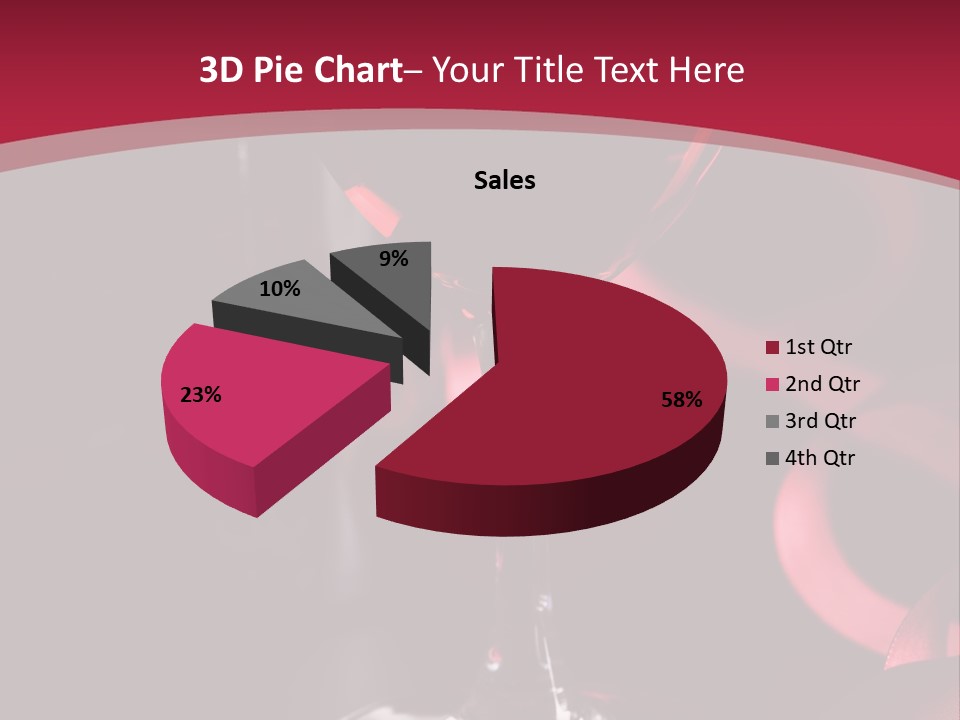 Red Wine On Black Background PowerPoint Template