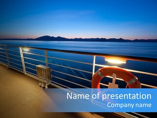 Board Cruise Ship PowerPoint Template