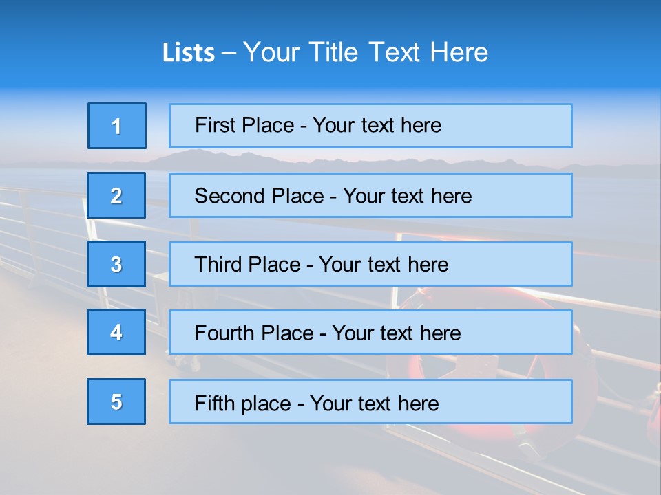 Board Cruise Ship PowerPoint Template