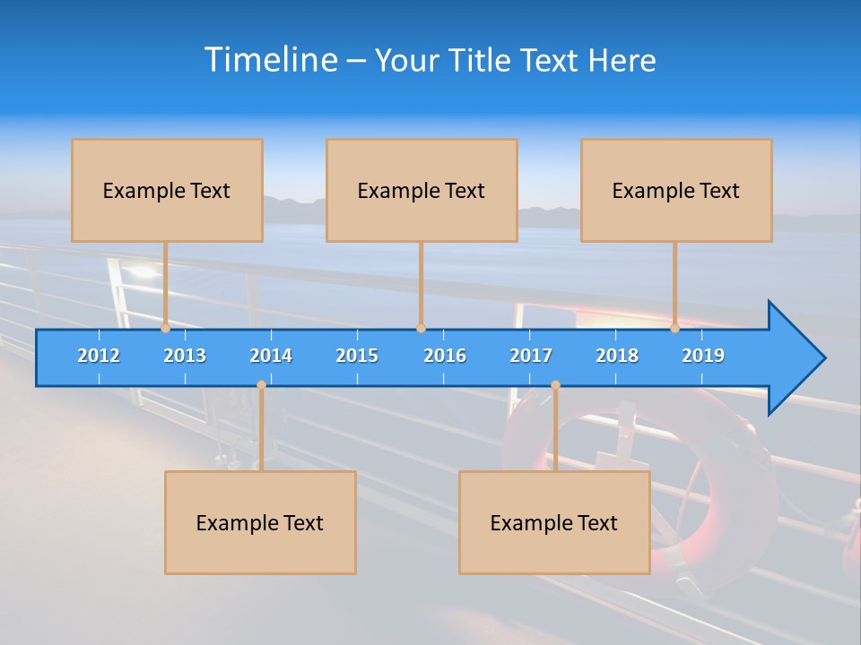 Board Cruise Ship PowerPoint Template