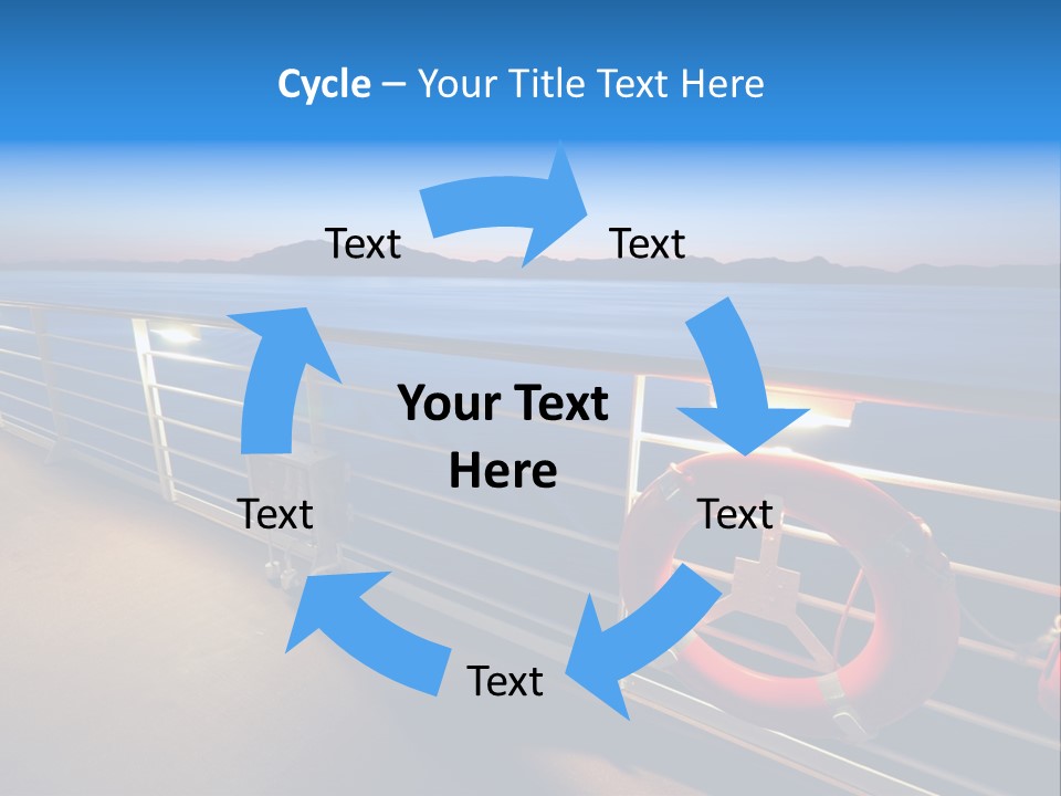 Board Cruise Ship PowerPoint Template
