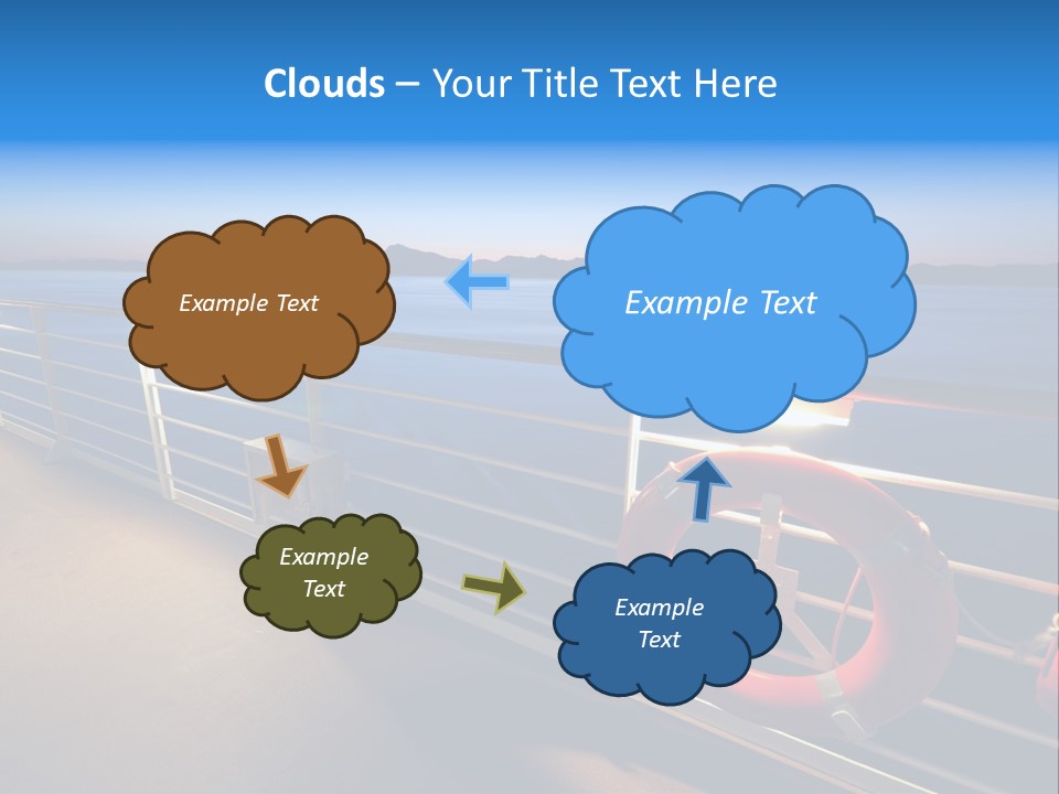 Board Cruise Ship PowerPoint Template