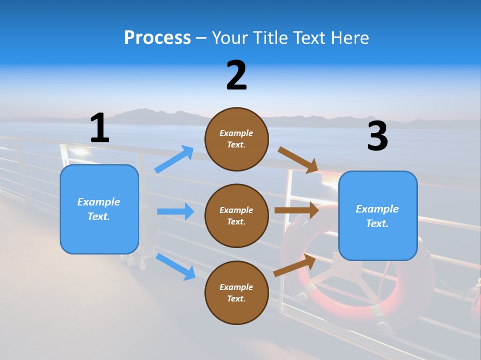 Board Cruise Ship PowerPoint Template