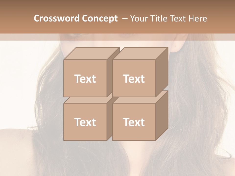 One Piece Human Hair Extensions Clip PowerPoint Template