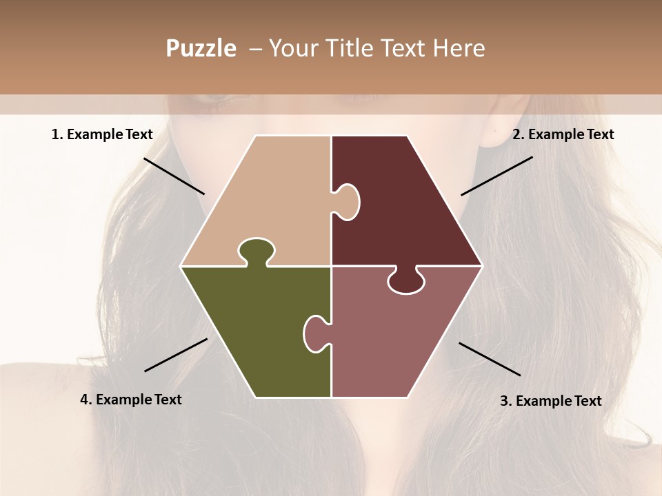 One Piece Human Hair Extensions Clip PowerPoint Template