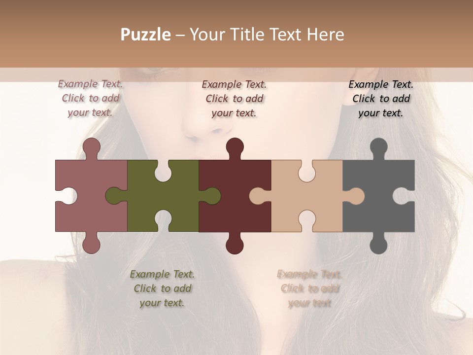 One Piece Human Hair Extensions Clip PowerPoint Template