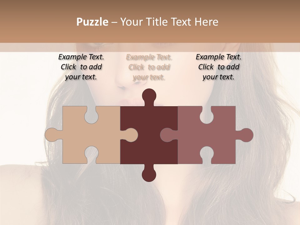 One Piece Human Hair Extensions Clip PowerPoint Template